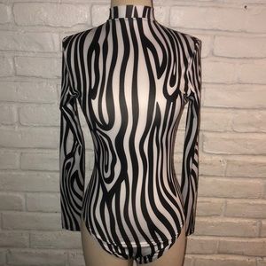 SHEIN Woman Bodysuit Black & White - XS